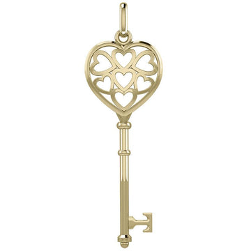 Heart Spiritual Enchantment Key Solid Gold Pendant GPD5709 - Jewelry
